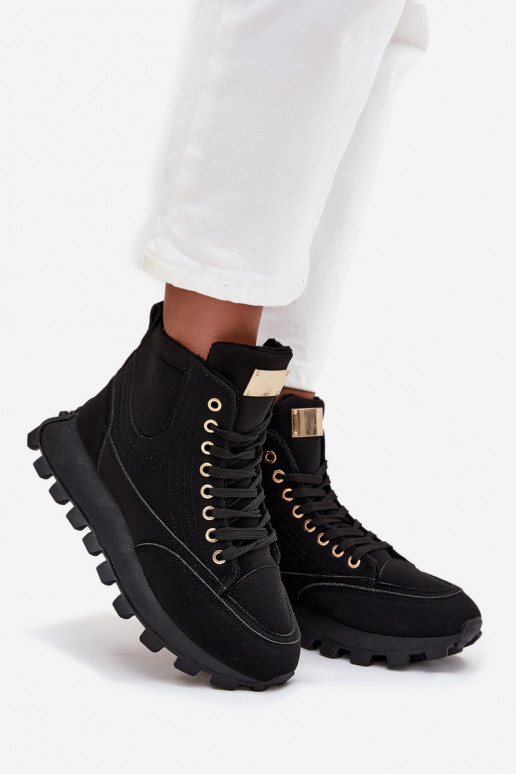 sich Zuarm laufen Schuhe Feminin mit einer Plattform schZuarze Farbe Es mussrivira