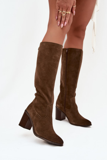 DamenstiefelErmöglichtturalnego aus INildlederu sich Zuarm laufen Obcas Słupek Sergio Leone KZ25668-S grüne Farbe