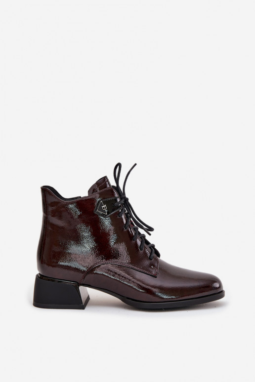 Leer met lakeffect Dameslaarzen Op Klok Artiker 57C1119 bordeaux Leer met lakeffect Dameslaarzen Op Klok Artiker 57C1119 bordeaux