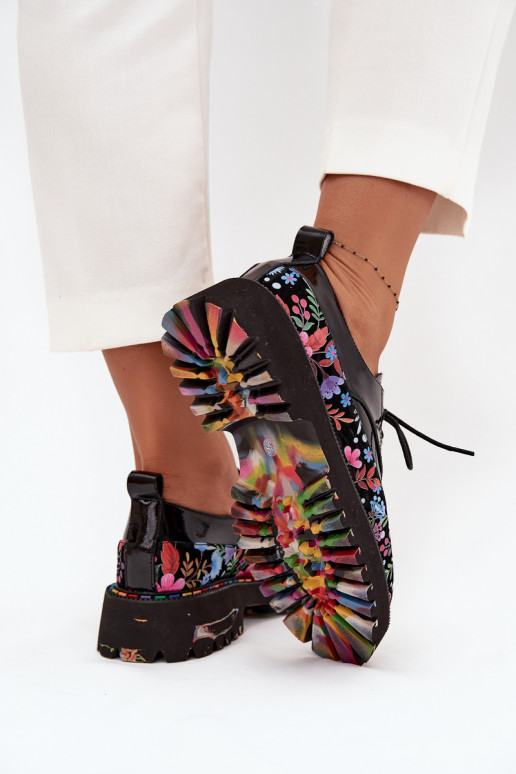 mit Lackeffekt SchuheErmöglichtturalnej Skóry mit Schriften Artiker 57C0174 schZuarze Farbe