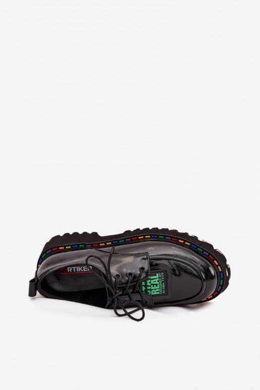 met lakeffect Leer schoenen Dames Artiker 57C0172 zInart