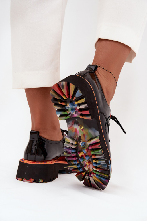 Peau chaussures Féminin avec effet vernis Artiker 57C0176 couleur noire