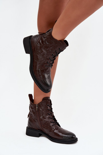 Bottes pour femmesActivéturalnej Skóry réchauffer Artiker 57C1005 CzekoladoÀe