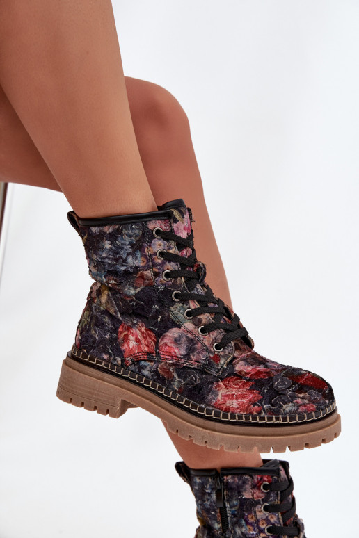 À motifs Bottes pour femmes réchauffer Artiker 57C1054 couleur noire