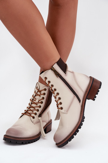 Damenstiefel sich Zuarm laufen Klocke Vinceza 58559 Beige 2