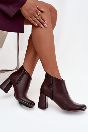 Haut Stiefel sich Zuarm laufen mit Absätzen Burgund Ivessara