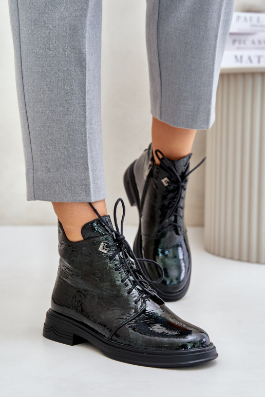 Peau avec effet vernis Bottes pour femmes réchauffer Au Château D&A LZ42-042 couleur kaki Peau avec effet vernis Bottes pour femmes réchauffer Au Château D&A LZ42-042 couleur kaki