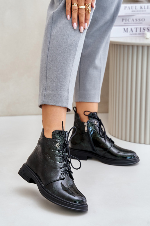 Peau avec effet vernis Bottes pour femmes réchauffer Au Château D&A LZ42-042 couleur kaki Peau avec effet vernis Bottes pour femmes réchauffer Au Château D&A LZ42-042 couleur kaki