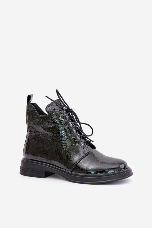 Peau avec effet vernis Bottes pour femmes réchauffer Au Château D&A LZ42-042 couleur kaki Peau avec effet vernis Bottes pour femmes réchauffer Au Château D&A LZ42-042 couleur kaki