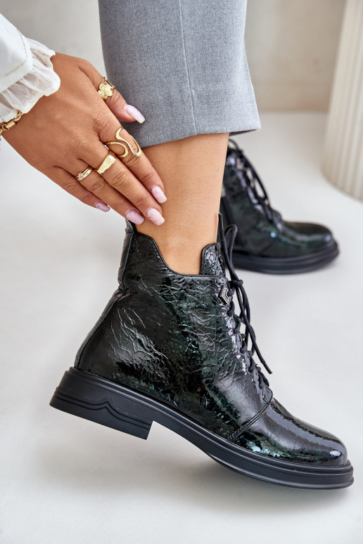 Peau avec effet vernis Bottes pour femmes réchauffer Au Château D&A LZ42-042 couleur kaki Peau avec effet vernis Bottes pour femmes réchauffer Au Château D&A LZ42-042 couleur kaki