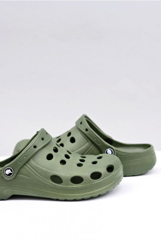 Heren slippers met bandjes voor tuin en zwembad, groen Heren slippers met bandjes voor tuin en zwembad, groen