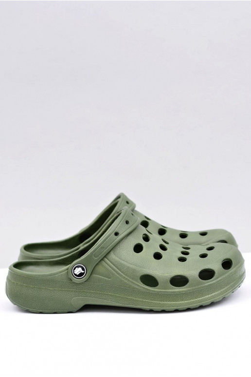 Heren slippers met bandjes voor tuin en zwembad, groen Heren slippers met bandjes voor tuin en zwembad, groen