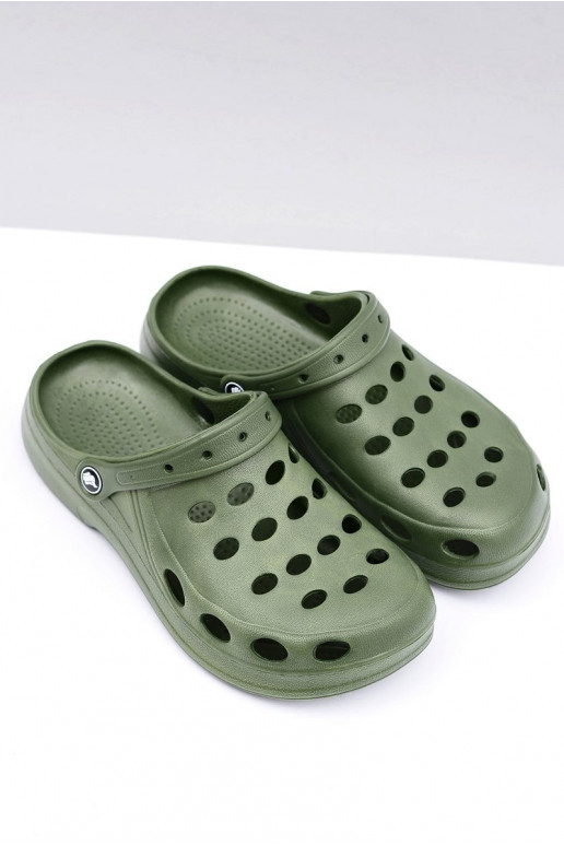 Heren slippers met bandjes voor tuin en zwembad, groen Heren slippers met bandjes voor tuin en zwembad, groen