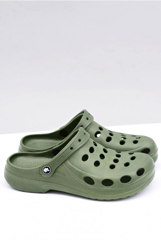 Heren slippers met bandjes voor tuin en zwembad, groen Heren slippers met bandjes voor tuin en zwembad, groen