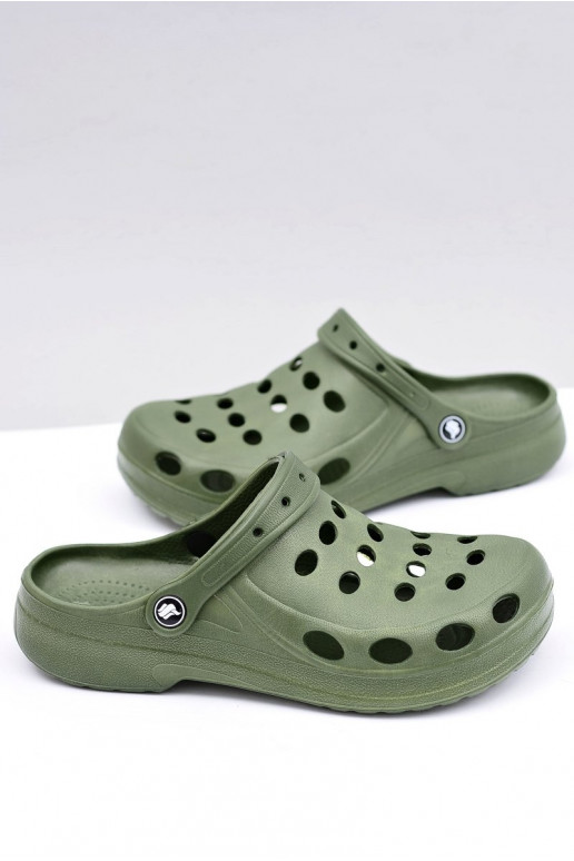 Heren slippers met bandjes voor tuin en zwembad, groen Heren slippers met bandjes voor tuin en zwembad, groen