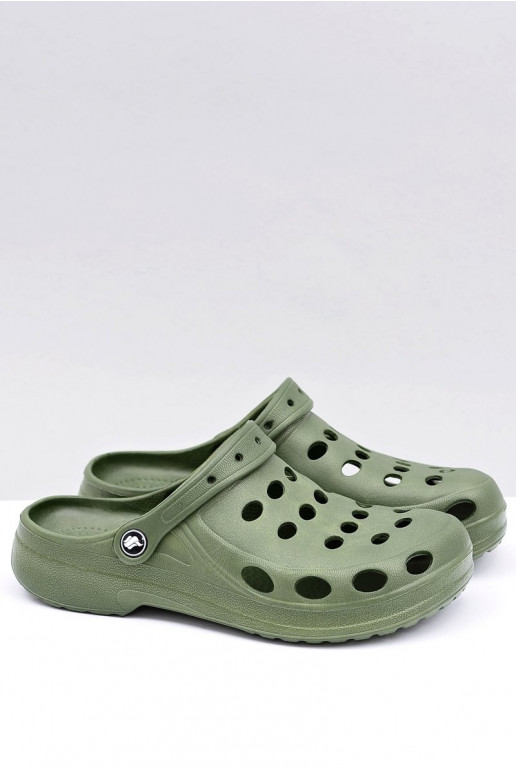 Heren slippers met bandjes voor tuin en zwembad, groen Heren slippers met bandjes voor tuin en zwembad, groen