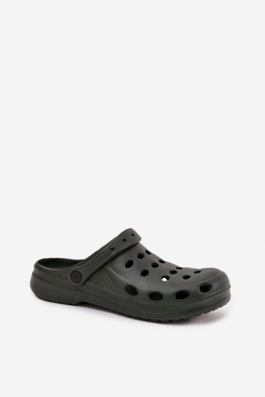 Heren slippers met bandjes voor tuin en zwembad, groen Heren slippers met bandjes voor tuin en zwembad, groen