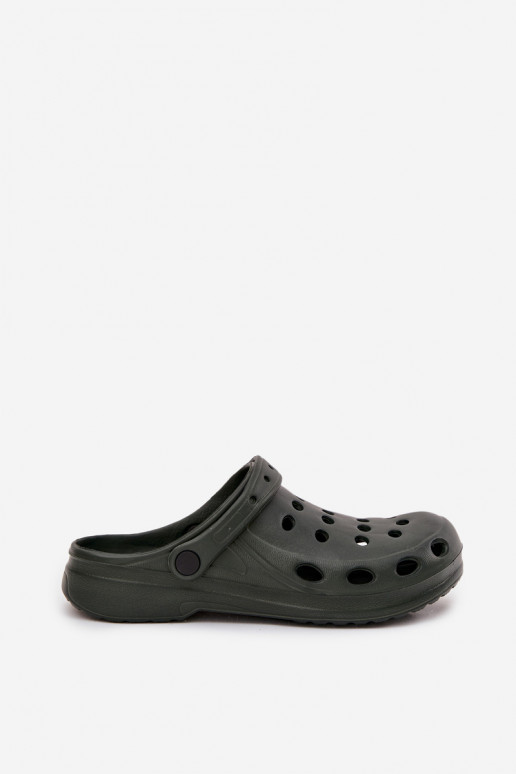 Heren slippers met bandjes voor tuin en zwembad, groen Heren slippers met bandjes voor tuin en zwembad, groen