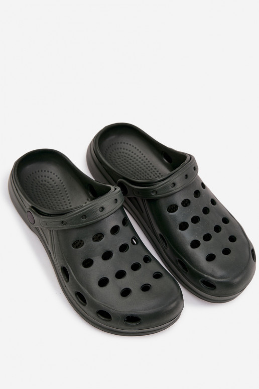 Heren slippers met bandjes voor tuin en zwembad, groen Heren slippers met bandjes voor tuin en zwembad, groen