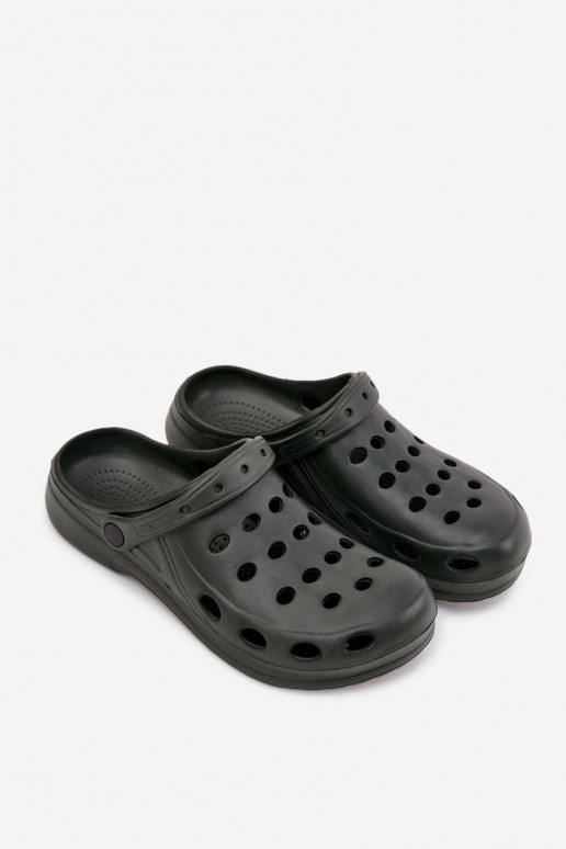 Heren slippers met bandjes voor tuin en zwembad, groen Heren slippers met bandjes voor tuin en zwembad, groen