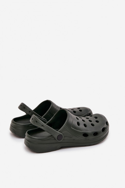 Heren slippers met bandjes voor tuin en zwembad, groen Heren slippers met bandjes voor tuin en zwembad, groen