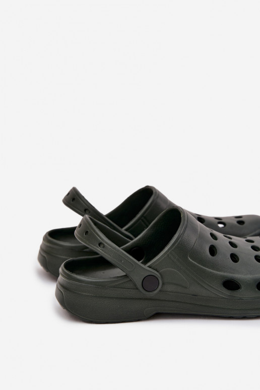 Heren slippers met bandjes voor tuin en zwembad, groen Heren slippers met bandjes voor tuin en zwembad, groen