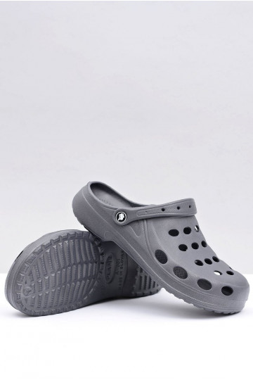 Heren slippers met bandjes voor tuin en zwembad, grijs 2