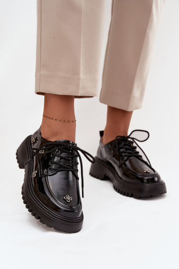 met lakeffect Leer schoenen DamesPrzypinkami Artiker 57C0333 zInart 2