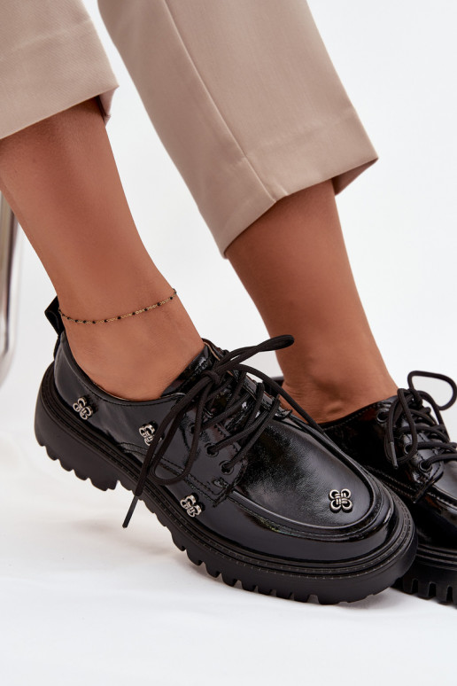 met lakeffect Leer schoenen DamesPrzypinkami Artiker 57C0333 zInart