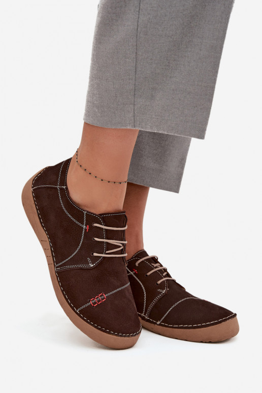 Haut Schuhe FemininPrzeszyciami Artiker 57C2114 braune Farbe