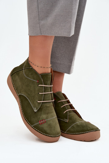 Peau chaussures FémininPrzeszyciami Au Château Artiker 57C2119 couleur verte