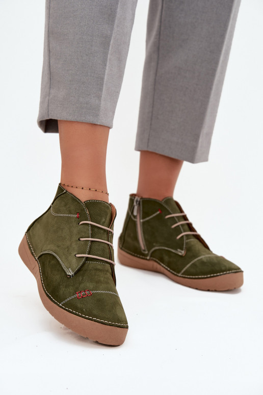 Peau chaussures FémininPrzeszyciami Au Château Artiker 57C2119 couleur verte