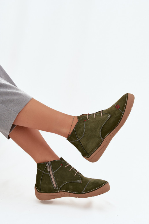 Peau chaussures FémininPrzeszyciami Au Château Artiker 57C2119 couleur verte