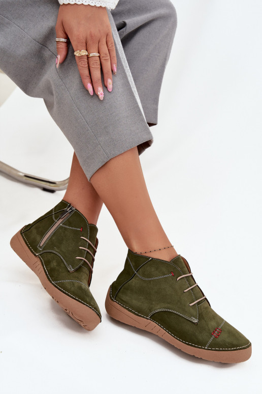 Peau chaussures FémininPrzeszyciami Au Château Artiker 57C2119 couleur verte