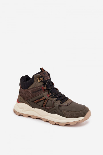 Heren wandelschoenen WRANGLER WEST MEN MID 20253027, kaki kleur