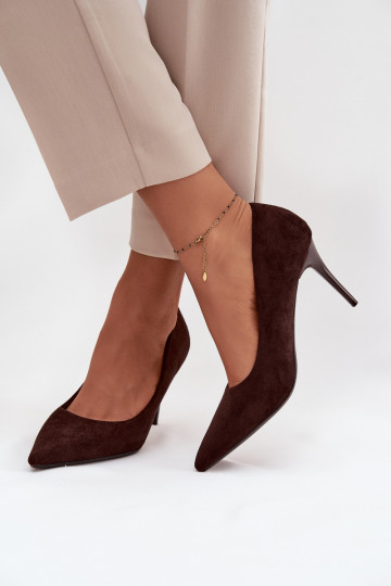 hochhackige Schuhe Femininaus Öko-INildlederu CzekoladoZue Elvessa 2