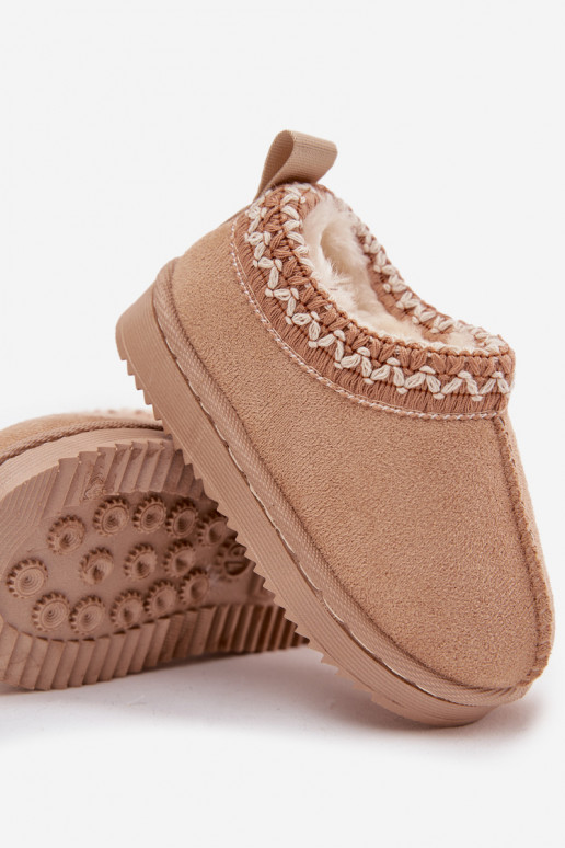 Bottes de neige Bottes Puéril avec une plateforme réchauffer avec de la fourrure à l intérieur beige Vilabria Bottes de neige Bottes Puéril avec une plateforme réchauffer avec de la fourrure à l intérieur beige Vilabria