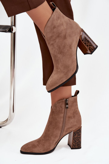 Peau en daim Bottes avec chauffage à l intérieur beige Zivella