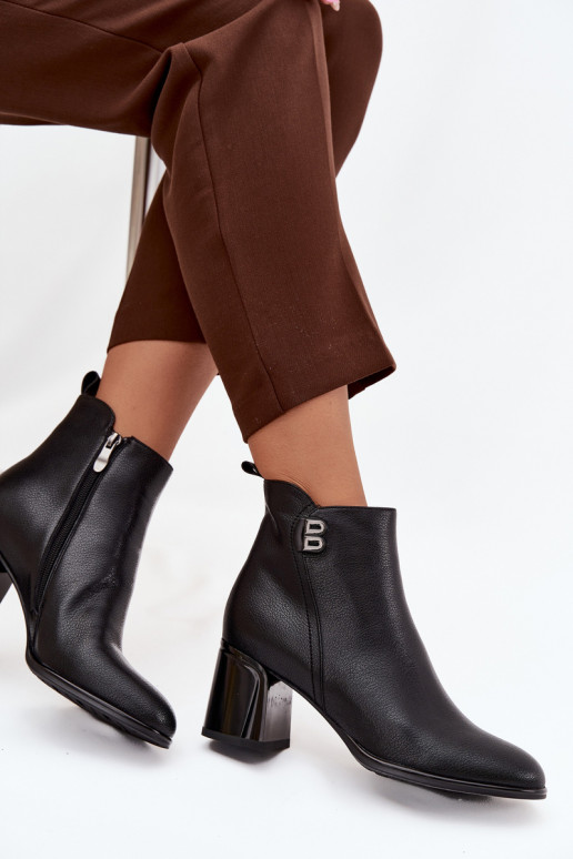 sich Zuarm laufen DamenstiefelErmöglichtturalnej Skóry mit Absätzen schZuarze Farbe Jovelle