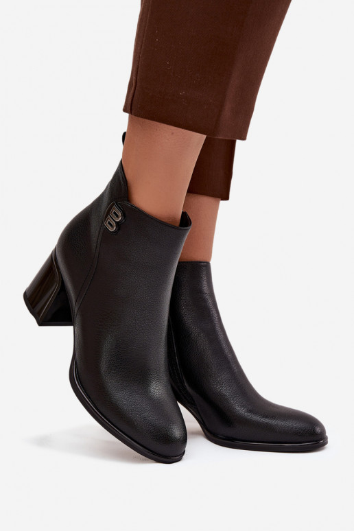 réchauffer Bottes pour femmesActivéturalnej Skóry avec des talons couleur noire Jovelle