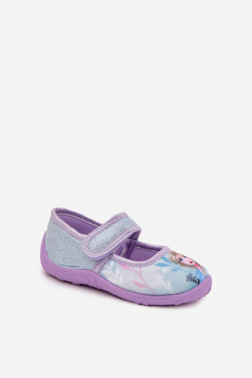 ballerines Chaussons Puéril avec attaches adhésives Frozen Congelé bleu clair Olivessa