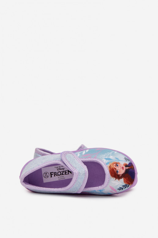 ballerines Chaussons Puéril avec attaches adhésives Frozen Congelé bleu clair Olivessa