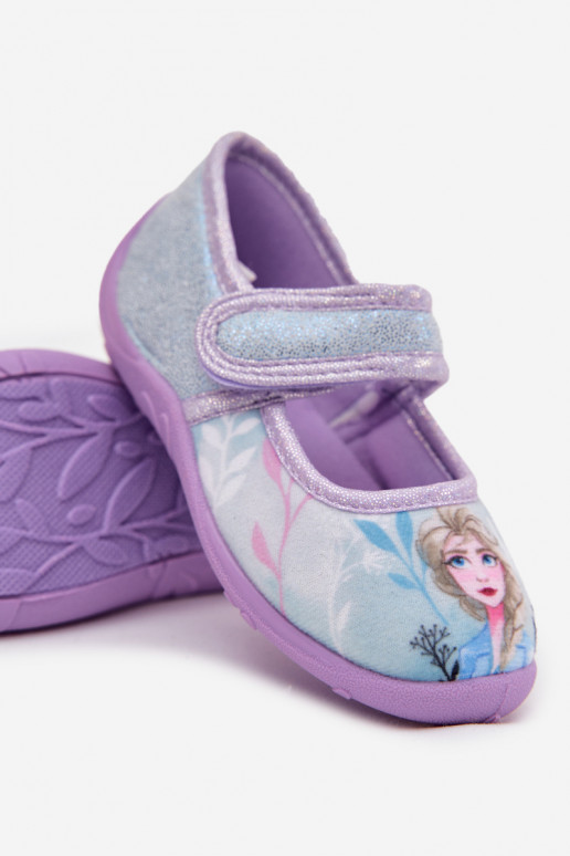 ballerinas Slippers Kinderen met zelfklevende bevestigingsmiddelen Frozen Bevroren lichtblauIn Olivessa