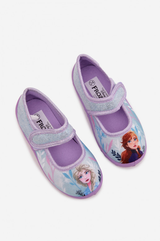 ballerinas Slippers Kinderen met zelfklevende bevestigingsmiddelen Frozen Bevroren lichtblauIn Olivessa