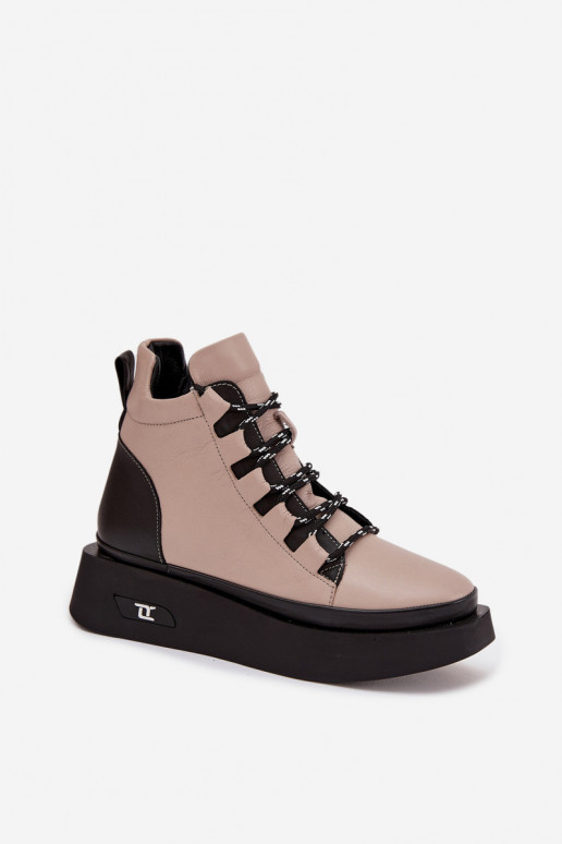 Haut Damenstiefel mit einer Plattform sich Zuarm laufen Artiker 55C0884 Beige Haut Damenstiefel mit einer Plattform sich Zuarm laufen Artiker 55C0884 Beige