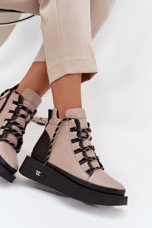 Haut Damenstiefel mit einer Plattform sich Zuarm laufen Artiker 55C0884 Beige Haut Damenstiefel mit einer Plattform sich Zuarm laufen Artiker 55C0884 Beige