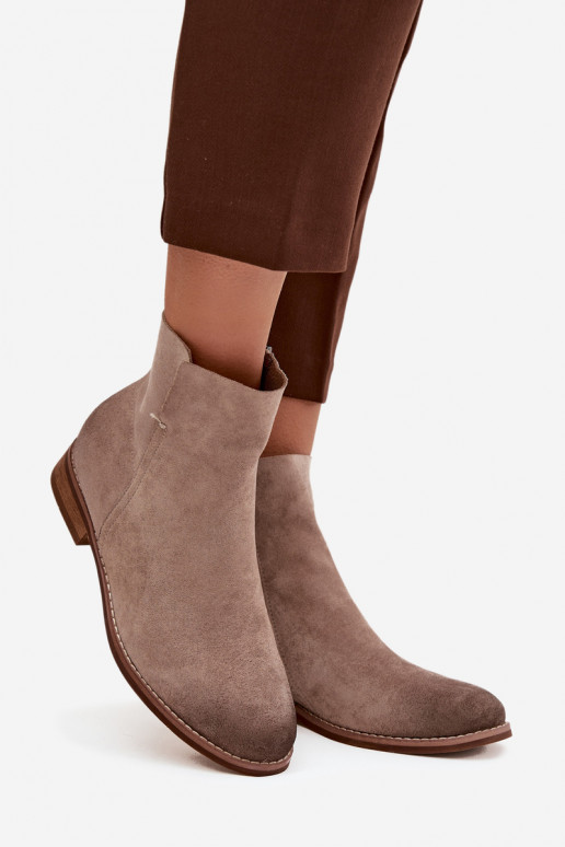 Dameslaarzen met brede hakken Vinceza 39961 beige