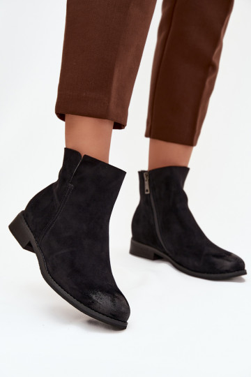 Bottes pour femmes avec des talons larges Vinceza 39961 couleur noire