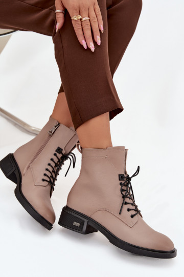 Bottes pour femmesActivéturalnej Skóry Sur un talon bas réchauffer Vinceza 39955 beige