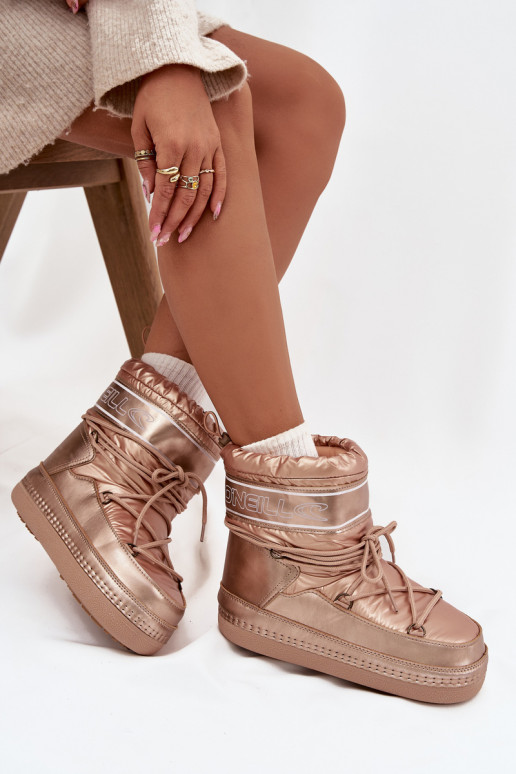 Schneestiefel Feminin mit stilvollen Details O'NEILL LISA INOMEN HIGH 90253012.99U goldene Farbe